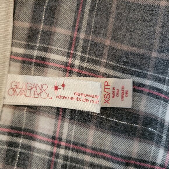 Gilligan & O Malley Plaid 2PC Pajama Set Pants & Top - Picture 11 of 14